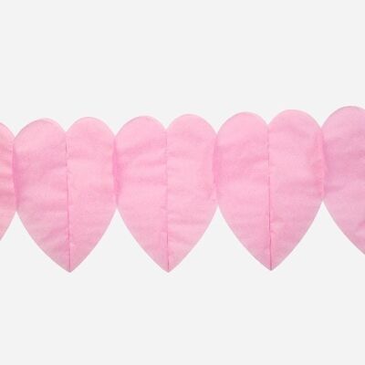 Guirnalda de papel corazón rosa bebé 6m