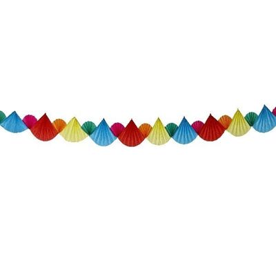 Abanicos Guirnalda de Papel Multicolor 4m