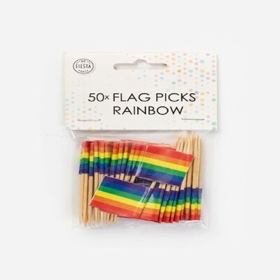 50 Flaggenpicks Rainbow