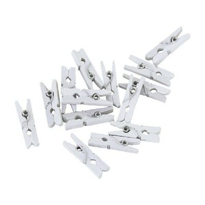 24 Mini clavijas madera blanco