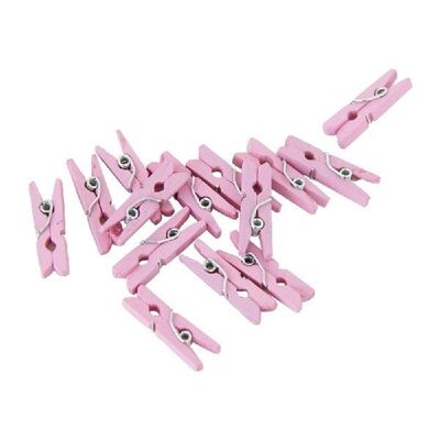 24 Mini clavijas madera rosa
