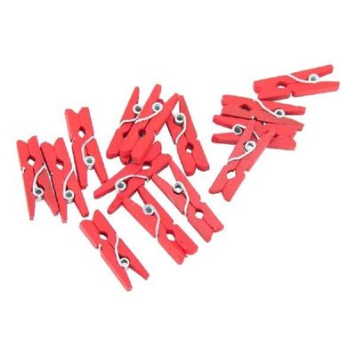 24 Mini pioli in legno rosso