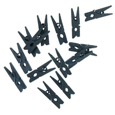 24 Mini clavijas madera negro