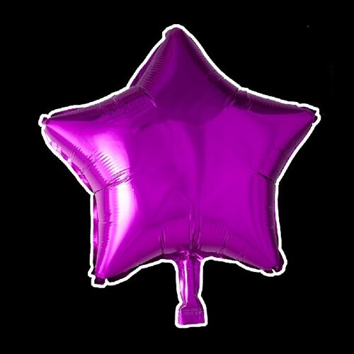 Foilballoon star 18'' hot pink singlepacked