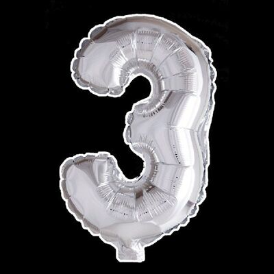 Foilballoon 16" n. 3 argento