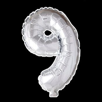 Ballon Foil 16" n° 9 argent