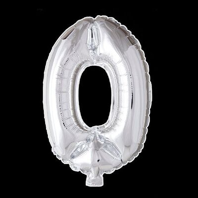 Foilballoon 16" no. 0 silver