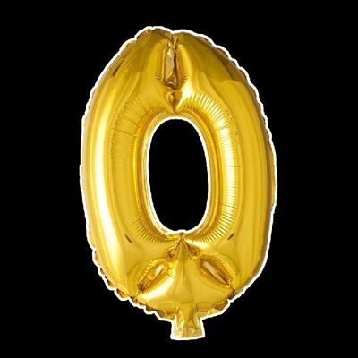 Folienballon 16" Nr. 0 gold
