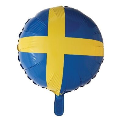 Folienballon 18'' schwedische Flagge