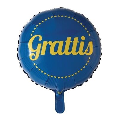 Folienballon 18'' Grattis