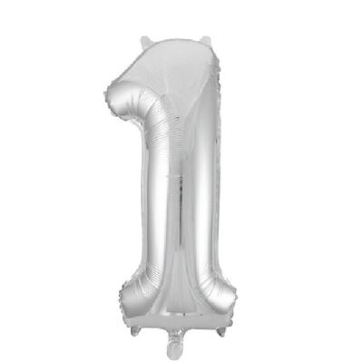 Ballon Foil 34" n° 1 argent