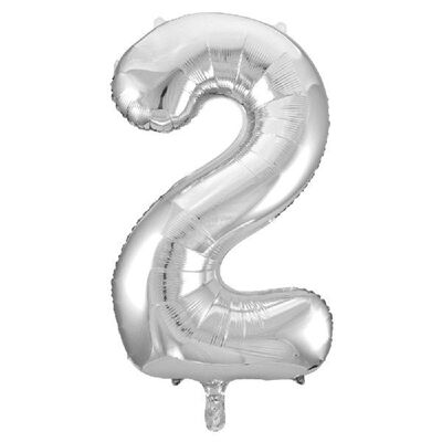 Folienballon 34" Nr. 2 silber