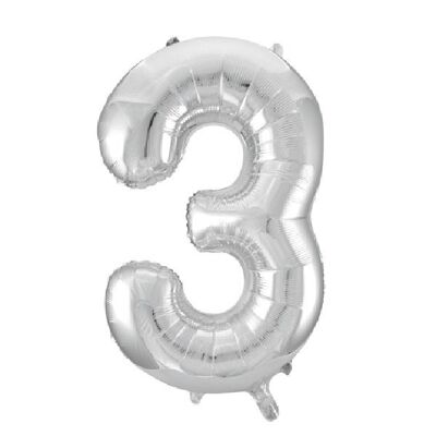 Ballon Foil 34" n° 3 argent