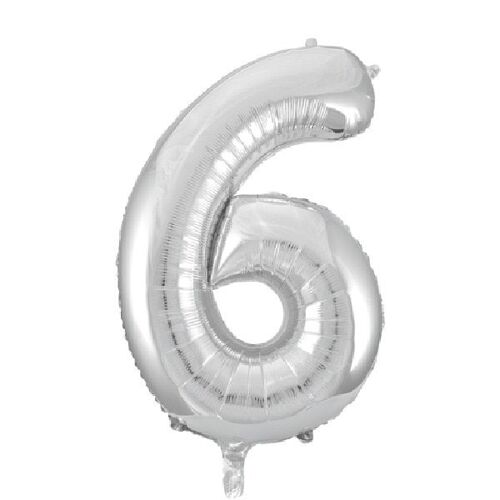 Foilballoon 34" no. 6 silver