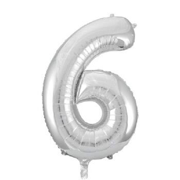 Ballon Foil 34" n° 6 argent