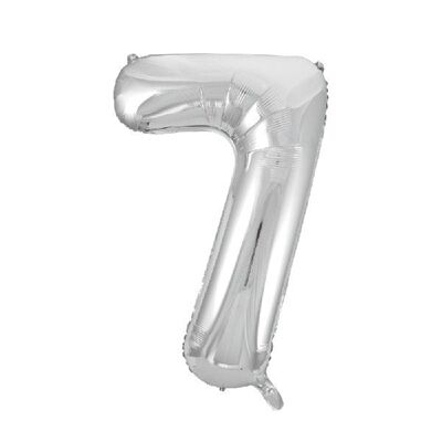 Foilballoon 34 "n. ° 7 plateado