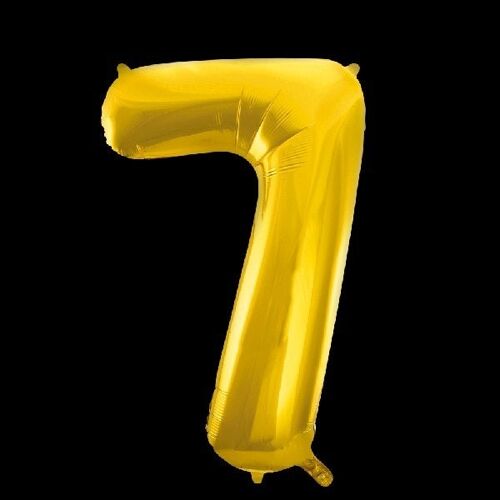 Foilballoon 34" no. 7 gold