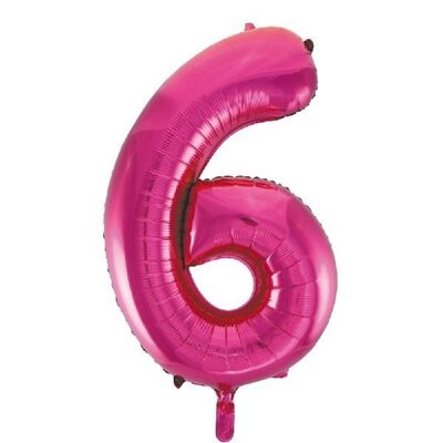 Folienballon 34" Nr. 6 rosa