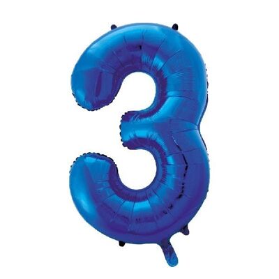 Foilballoon 34" no. 3 blue