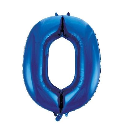 Folienballon 34" Nr. 0 blau