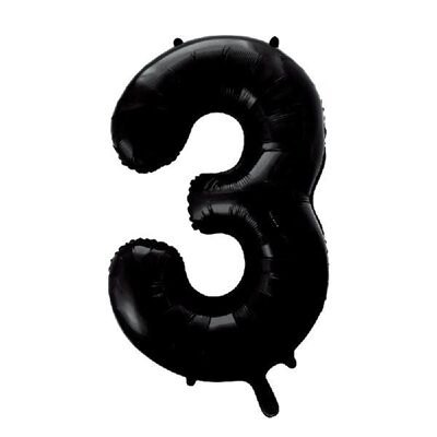 Foilballoon 34" no. 3 black