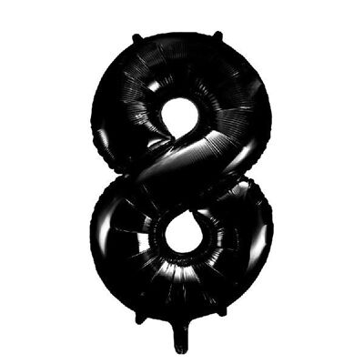 Foilballoon 34 "no. 8 negro