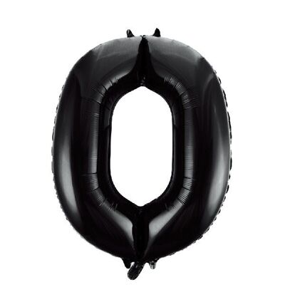 Foilballoon 34" no. 0 black