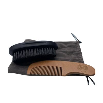 Bamboo Brush and Comb Pouch