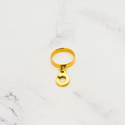 Ring mit Handschelle aus goldenem Stahl - 3 mm