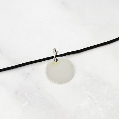 Collier cordon pampille acier - 20mm