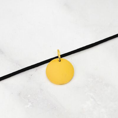 Golden steel tassel cord necklace - 20mm