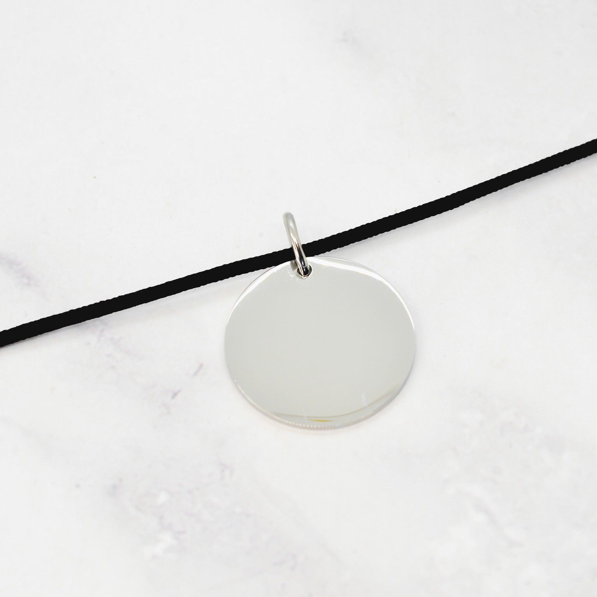 Collana in cordoncino di nappa in acciaio - 27mm