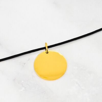 Gold steel tassel cord necklace - 27mm