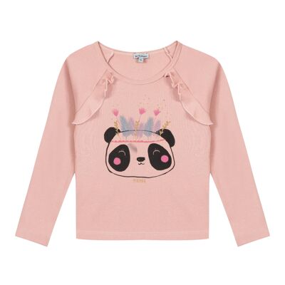 T-shirt manches longues Oeko-Tex® motif imprimé panda#2V10034|31|4A-6A