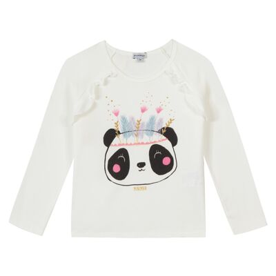 T-shirt manches longues Oeko-Tex® motif imprimé panda#2V10034|11|4A-6A