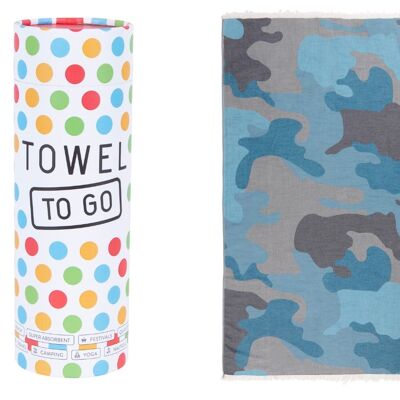Towel to Go Amazonas Hammam Towel with Gift Box, Turkis/ Grey