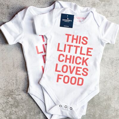 This little chick loves food - romper - (1% off)