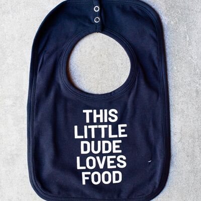 This little dude loves food - bib - Default Title