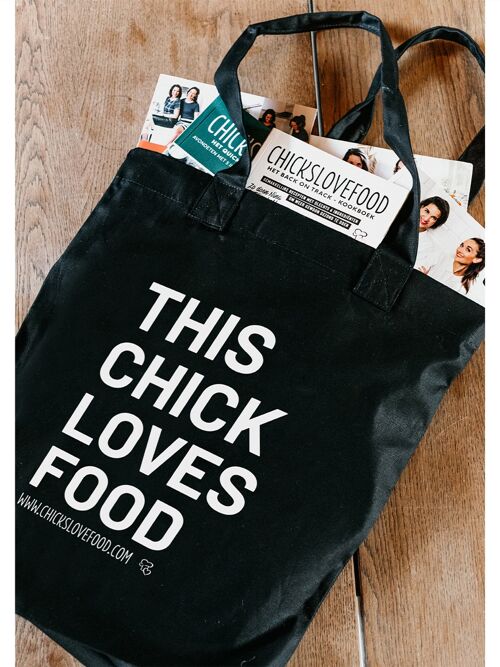 Chickslovefood-canvas shopper - Default Title