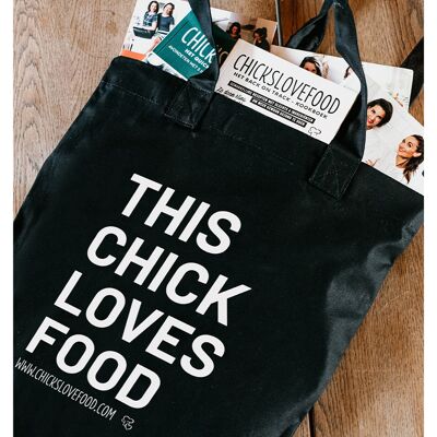 Shopper su tela Chickslovefood - Titolo predefinito