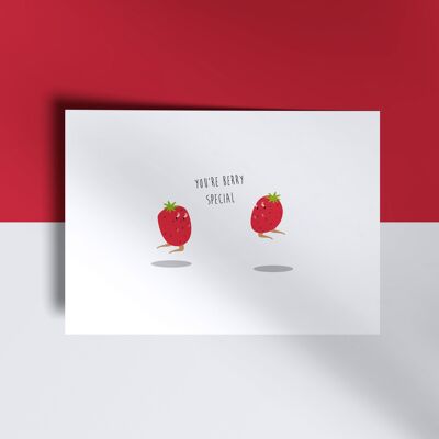 greeting card - you're berry special