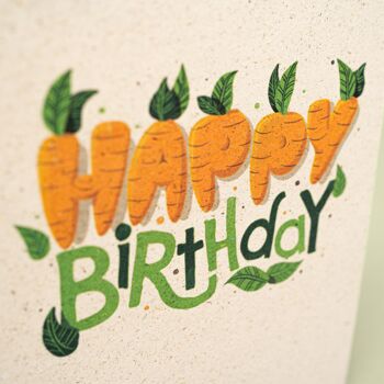 Carte de joyeux anniversaire - fabriquée à partir de papier d'herbe ! 2