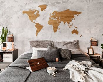 Carte du monde - Chêne - 216 x 108 cm 3