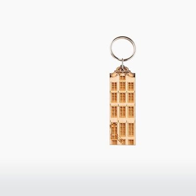 x10 Keyring - Canal house - Amstel 101 - Maple
