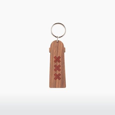 Keyring - Amsterdammertjes - Walnut - Padauk