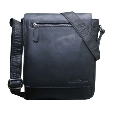 Lutz Small Shoulder Bag Men's Leather Bag Women's Crossbody - Black