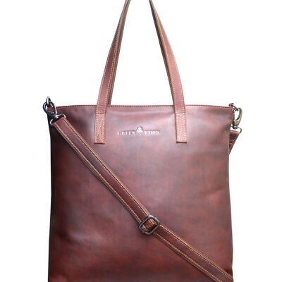 Amy Handbag Shopper Ladies Shoulder Bag Large Handle Bag Leather - Sandal