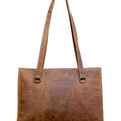 Emily Shopper Bag Borsa A Tracolla Pochette In Pelle Con Manico Superiore Da Donna - Cammello