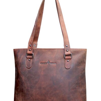 Olivia Top Handle Leather Shopper Bag Tote Bag Shoulder Bag Women - Sandel
