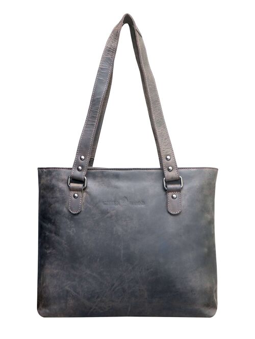 Olivia Top Handle Leather Shopper Bag Tote Bag Shoulder Bag Women - Brown